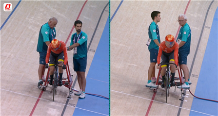 李樟煜在巴黎残奥会C1级3000米个人追逐赛夺得中